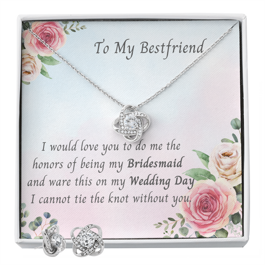 Be My Bridesmaid | Love Knot Necklace & Earring