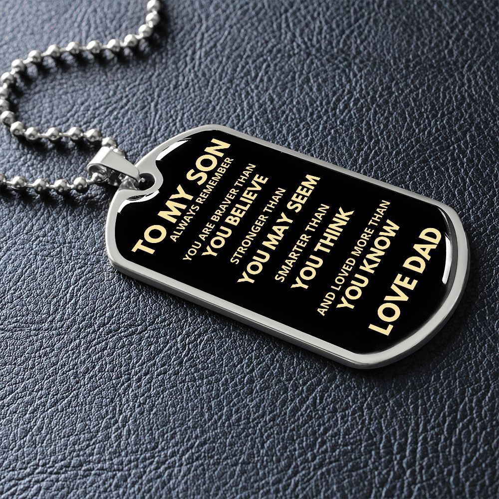 I Love You Son Always | Luxury Military Necklace