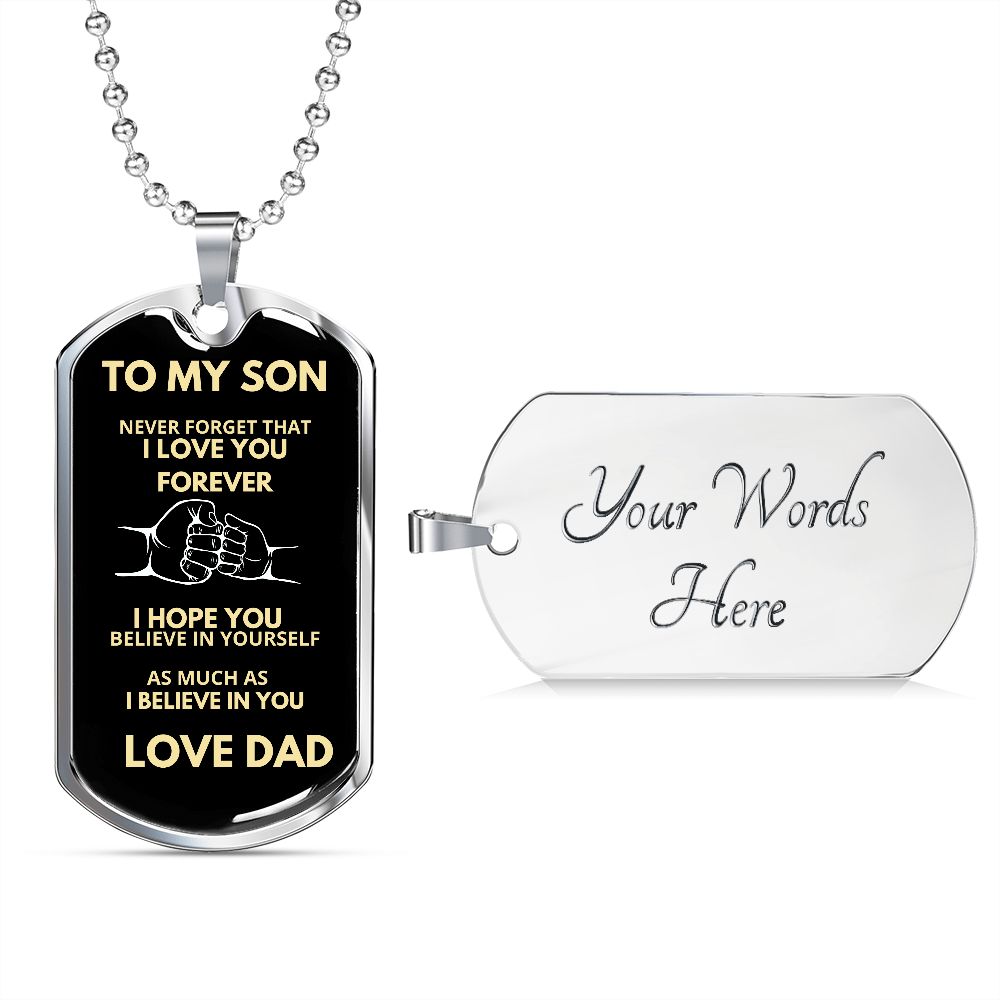 I Love You Forever Son | Luxury Military Necklace