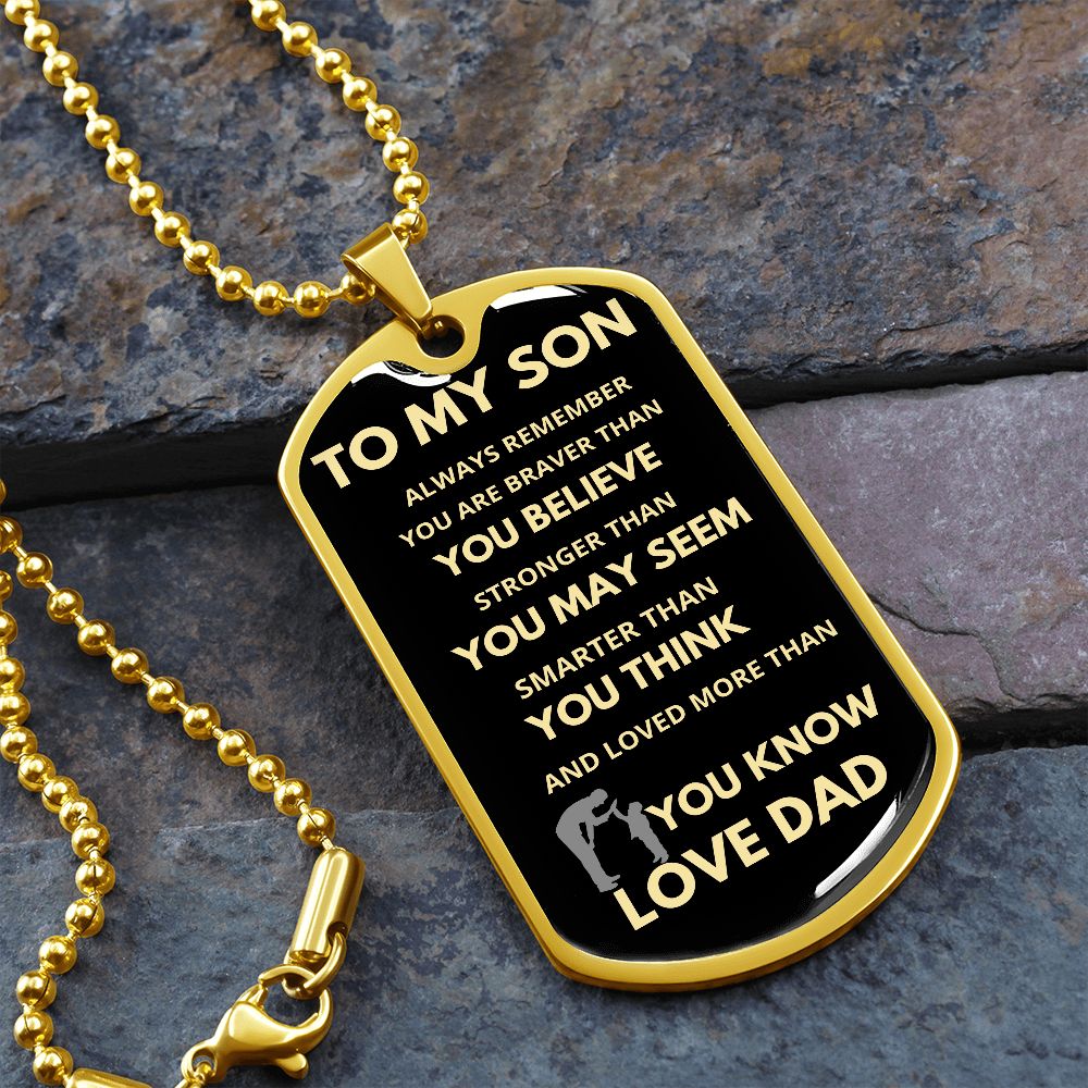 To My Brave Son  | Luxury Military Necklace