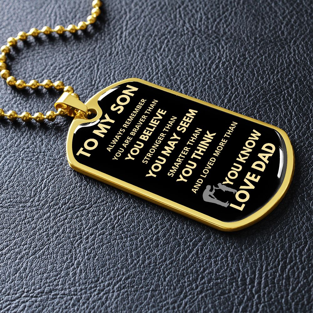 To My Brave Son  | Luxury Military Necklace