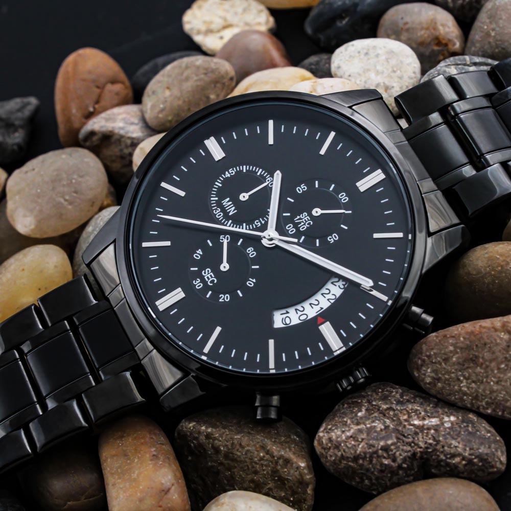 Customize Your Black Chronograph Watch