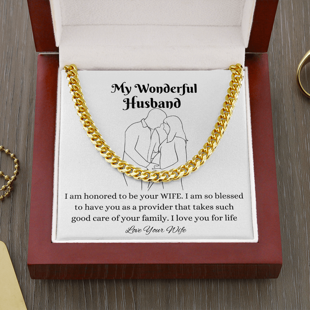 My Wonderful Husband | Cuban Link Chain Necklace