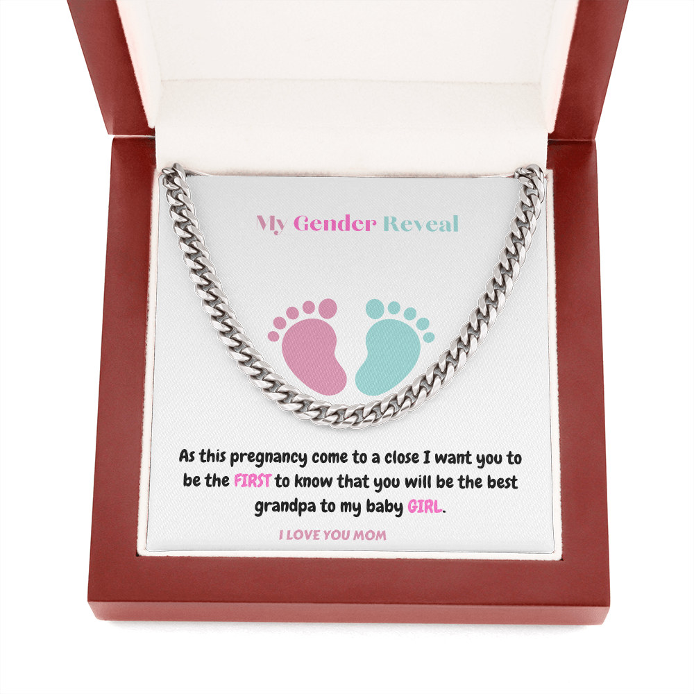 My Gender Reveal To PAW PAW | Cuban Link Chain Necklace