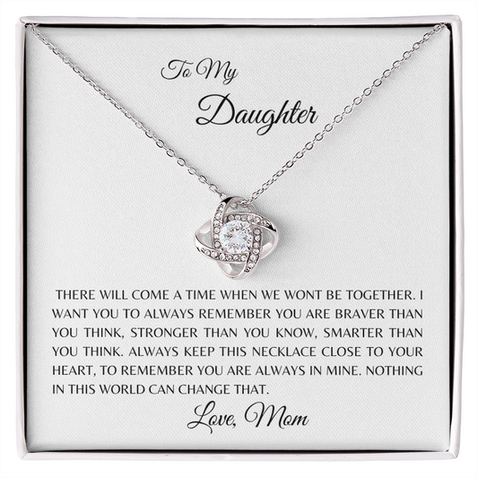 To My Strong Daughter | Love Knot Necklace