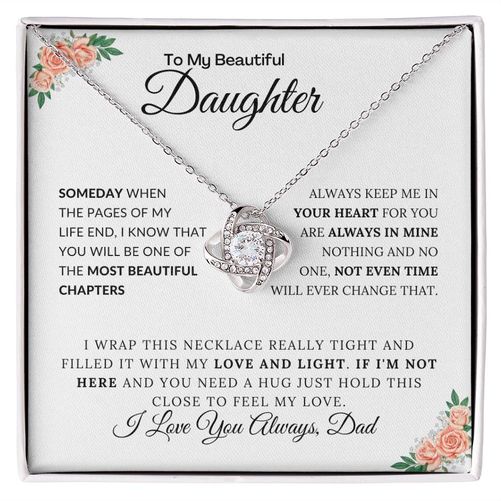 To My Lovely Daughter | Love Knot Necklace